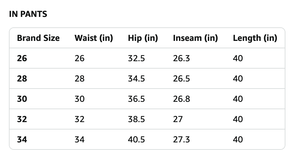 Size Guide